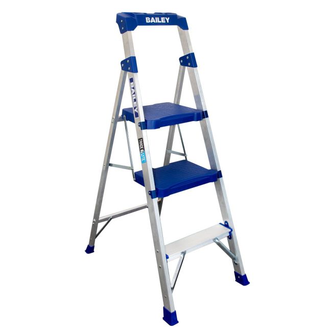 Bailey FS14040 Twin Platform Stepladder 3 Step 135kg Aluminium FS14040