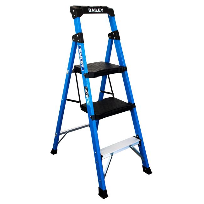 Bailey Twin Platform Stepladder 3 Step 135kg Fibreglass FS14042
