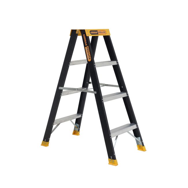 Gorilla 1.15M 150KG Pro-Lite Fibreglass Double Sided Ladder FSM004-PRO