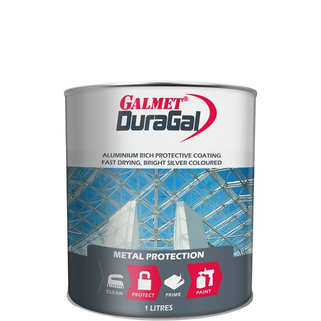 Galmet 1L DuraGal Silver Protective Coating GA-GGDS1L