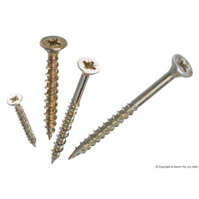 Geiger Countersunk Pozidriv Chipboard Screws GAK24