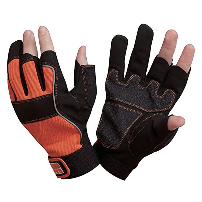 Bahco Carpenter's Gloves Size 10 with Absorption Pad and Reinforced Grip Pad GLO12-10