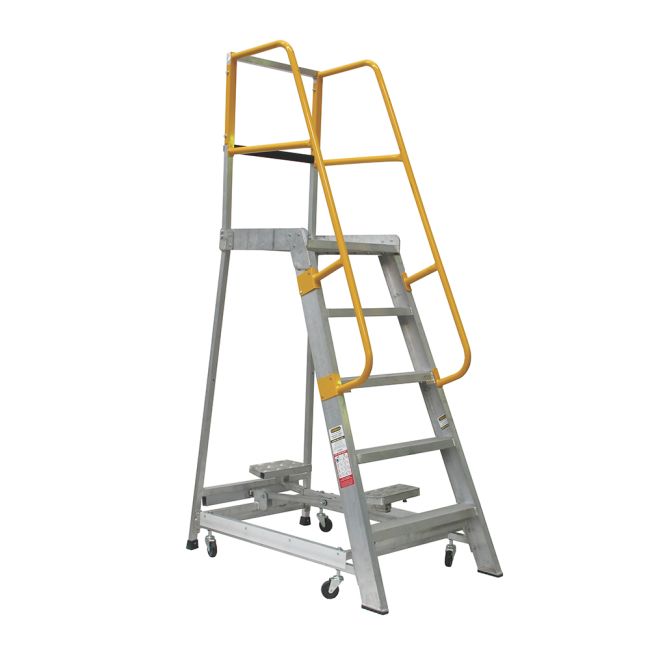 Gorilla Order picking ladder 1.5m (5ft) Aluminium 200kg Industrial GOP05
