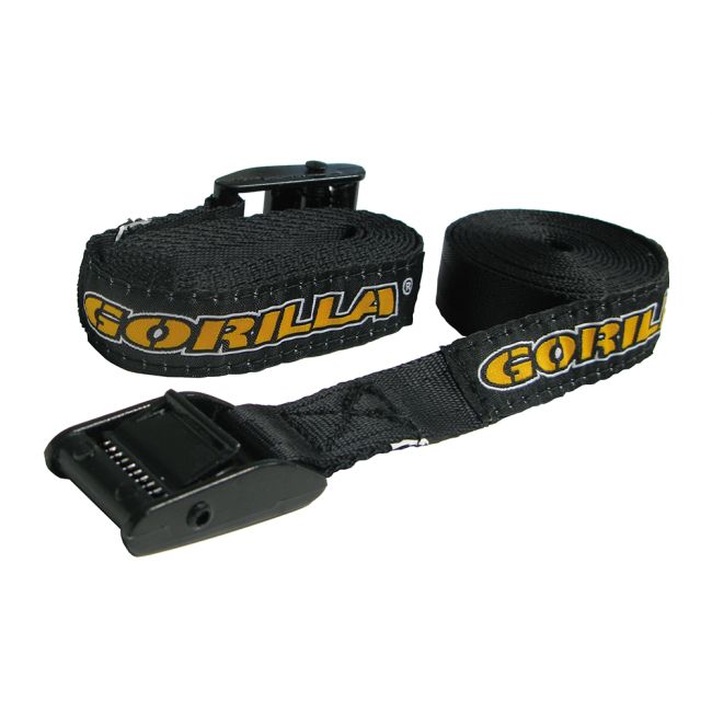 Gorilla Ladder Tie‑Down Straps Twin Pack – 2m Webbing, 150 kg Lashing Capacity GOR‑TIEDOWN