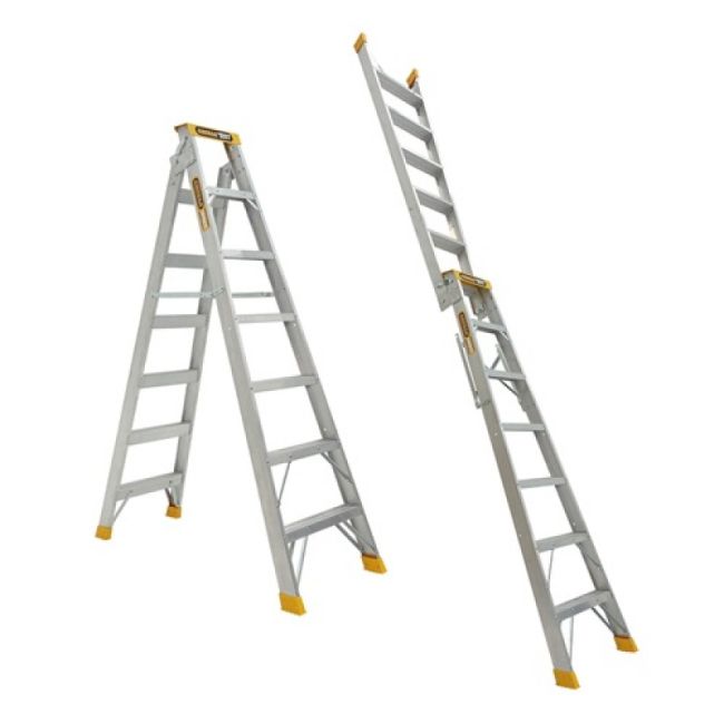 Gorilla 2.1/3.9m 180kg Heavy-Duty Aluminium Dual Purpose Ladder DM007-HD
