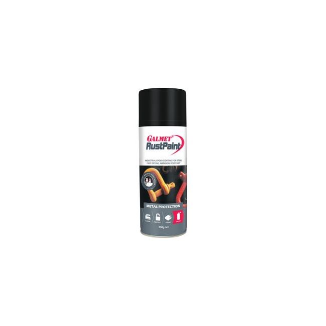 Galmet 350G RustPaint Aerosol Black Gloss GA-GRPBLA
