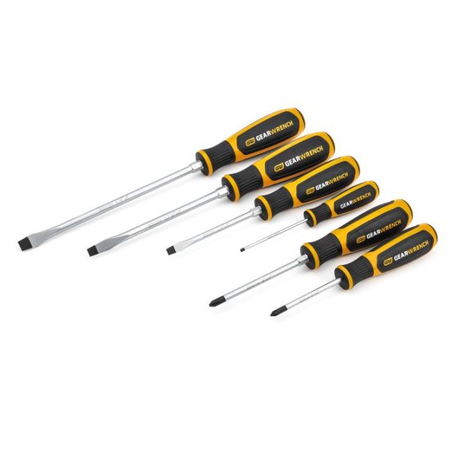 Gearwrench 6PC Phillips & Slotted Dual Material Screwdriver Set 80050H