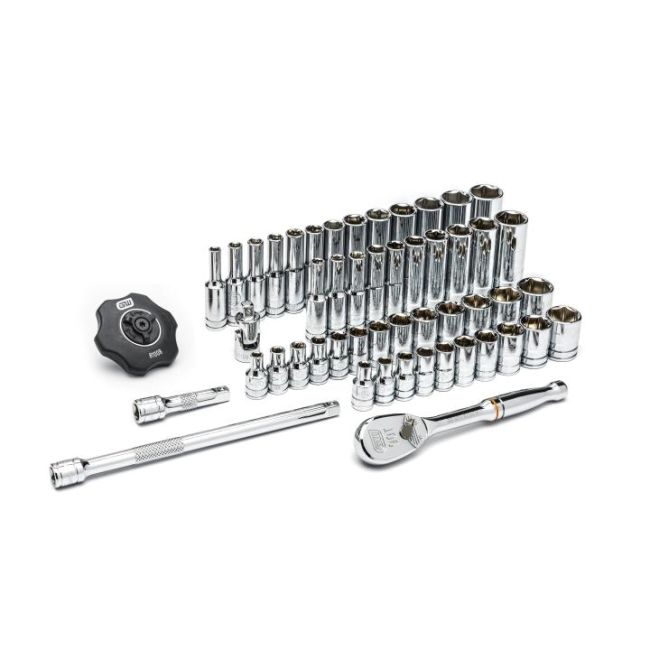 GearWrench 51 Pc. 1/4" Drive 6 Point Standard & Deep SAE/Metric Mechanics Tool Set 80300
