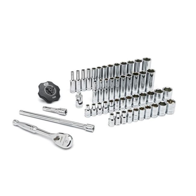 GearWrench Socket Set 51 Pc 1/4" Dr 120XP SAE/Metric 6 Pt Standard & Deep 80300P