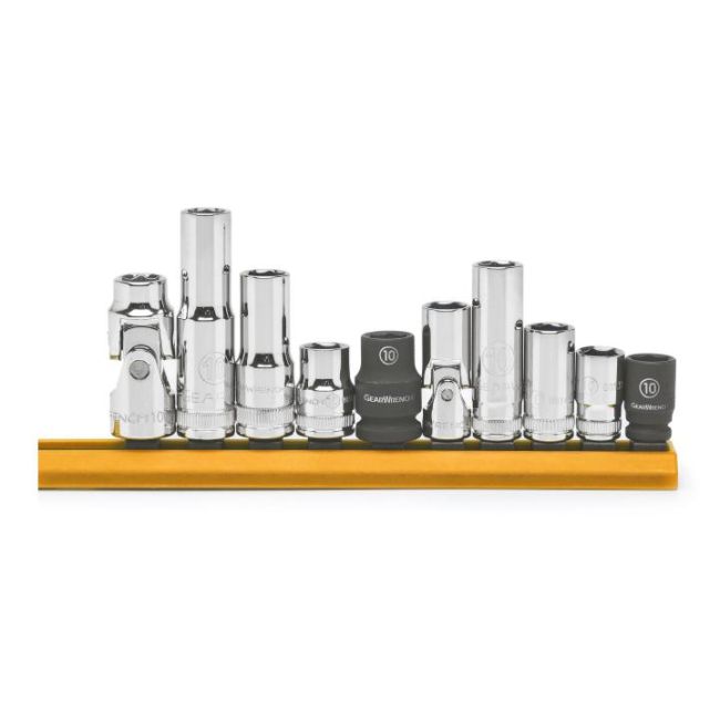 Gearwrench 10PC 1/4" & 3/8" DR 10MM Socket Set 80319