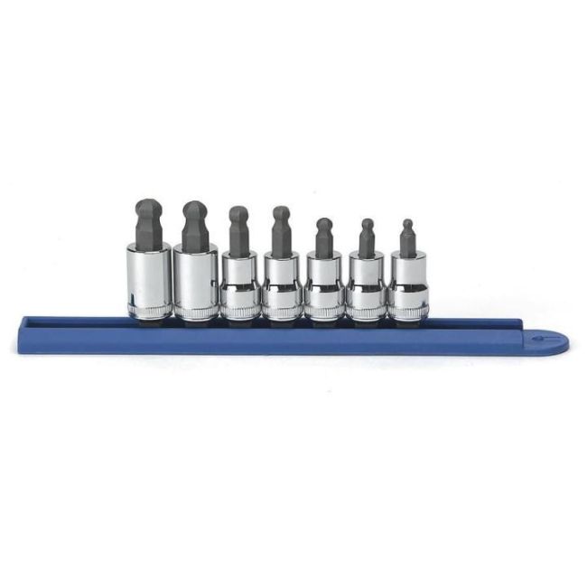 GearWrench 7 Pc. 3/8" Drive Ball End Hex Bit Metric Socket Set 80587