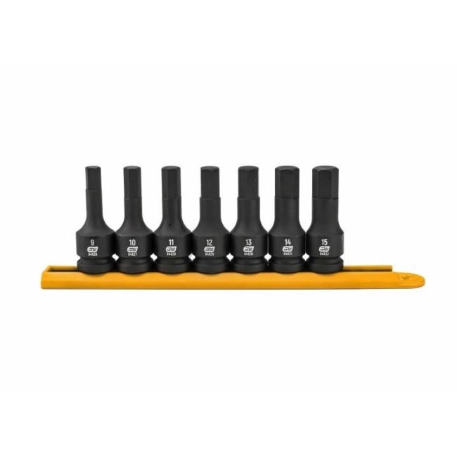 Gearwrench 7PC 1/2" DR Metric Hex Bit Impact Socket Set 84940