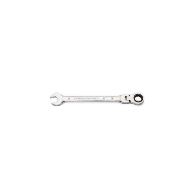 GearWrench Flex-Head Ratcheting Combination Wrench 90T 15MM 86715