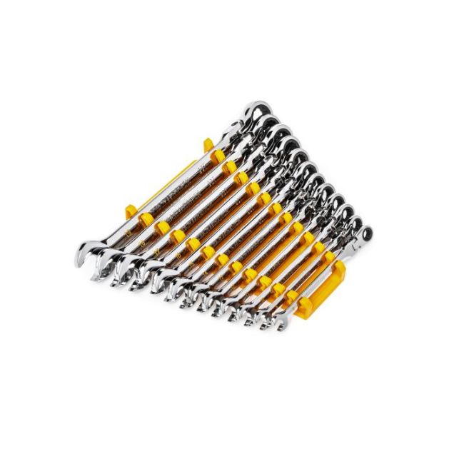 Gearwrench 12 Piece 90-Tooth 12 Point Flex Head Ratcheting Combination Metric Wrench Set 86727