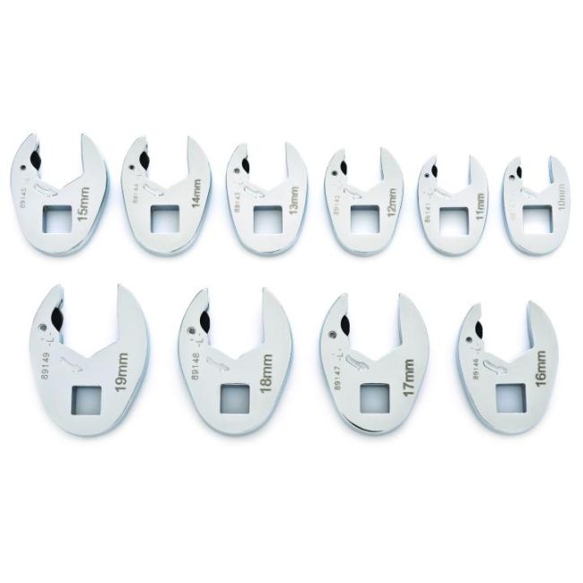 GearWrench Ratcheting Crowfoot Set 10 Piece Metric 89119