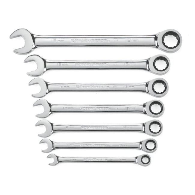 GearWrench 9417 Ratcheting Wrench Set 7 Piece Combination 9417