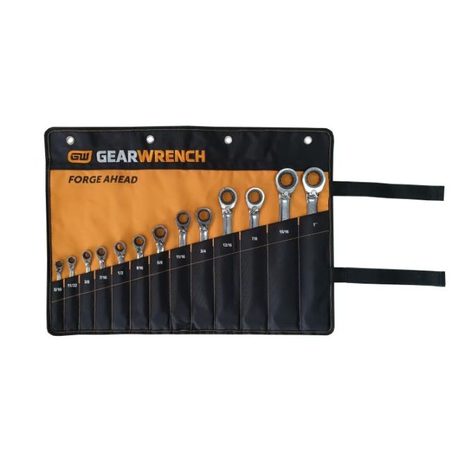 GearWrench 13 Pc. SAE Combination Wrench Set Roll 9509NR