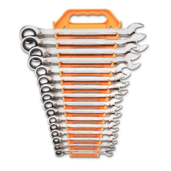 GearWrench 16 Piece Combination Metric Wrench Set 9602N