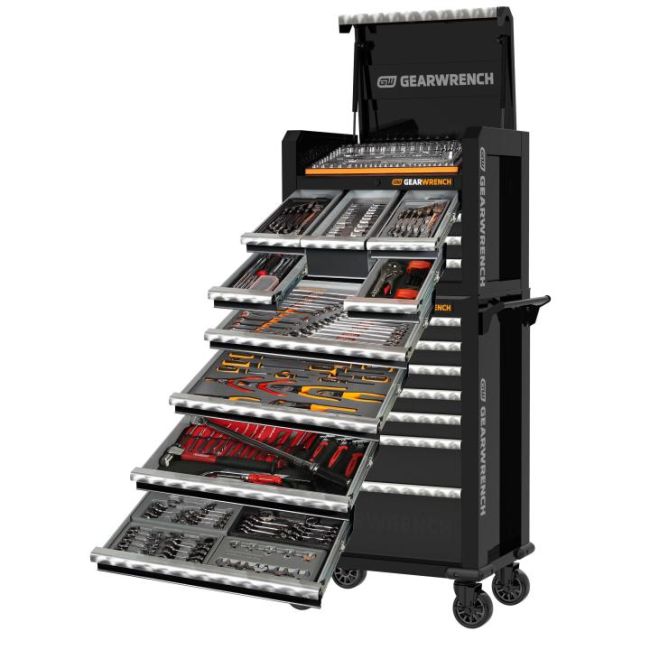 Gearwrench 311 Piece Combination Tool Kit + 28” Tool Chest & Trolley 77012