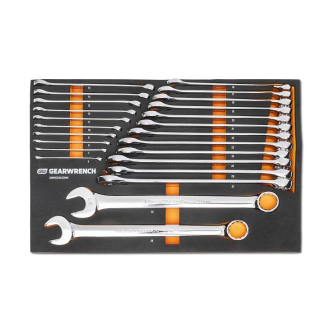 Gearwrench 24 Piece 12 Point Long Pattern Combination Metric Wrench Set GWMSCWL12MM
