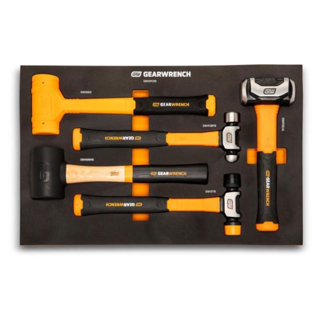 Gearwrench 5PC Mixed Hammer Set in Foam Storage Tray GWH5PCMS