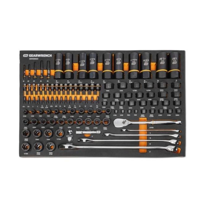 Geawrench 97PC 1/4”, 3/8”, 1/2” Drive Bolt Biter™ Mechanics Tool Set in Foam Storage Tray  GWMSBBS02