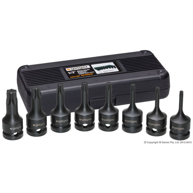 Geiger 1/2" Star Bit Impact Socket Set (8pc.) GX12TX8