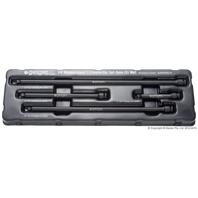Geiger 1/4" Wobble Extension Bar Set (4pc.) GXWEBS14