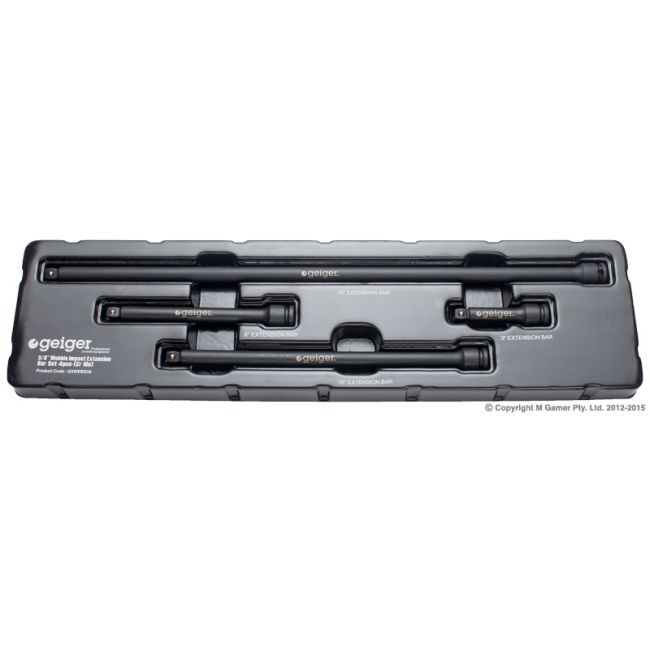 Geiger 3/8" Wobble Extension Bar Set (4pc.) GXWEBS38