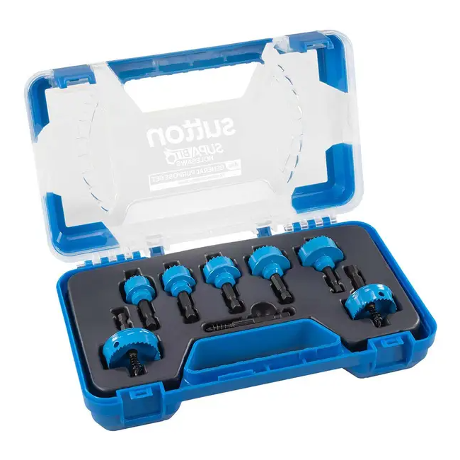 Sutton 8PC 20-38MM 1/4"-Hx Impact Bi-Metal Sheetmetal Holesaw Set H119S08A