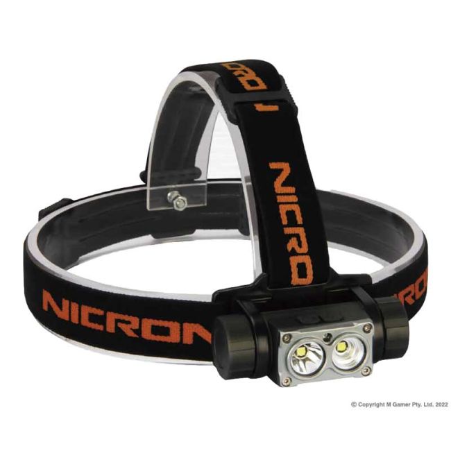 Nicron Twin-Beam Rechargeable Headlamp H35