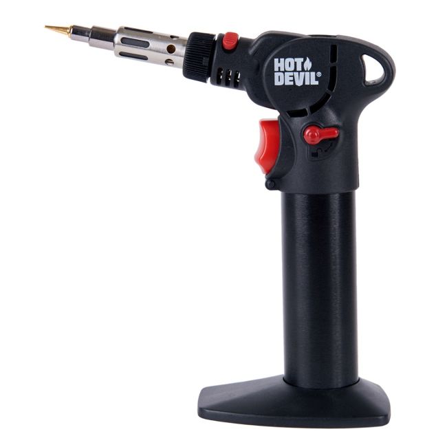 Hot Devil Butane Blow Torch & Soldering Iron With Rotating Head 3-In-1 HD909