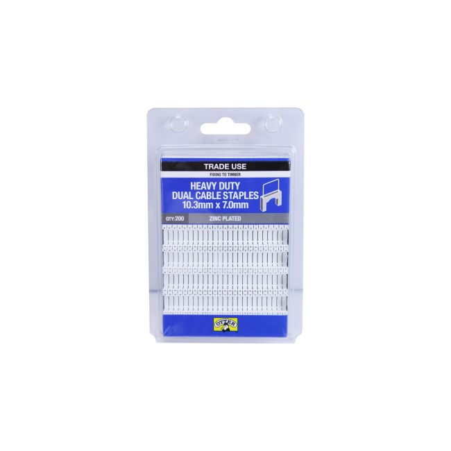 Otter 10.3 x 7.0MM Zinc Plated Cable Staples 200PK HDCSP10704