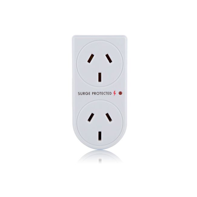 CLSOL 10A 2 Way LED Indicator Surge Protected Vertical Adaptor HEB-UCA311-1