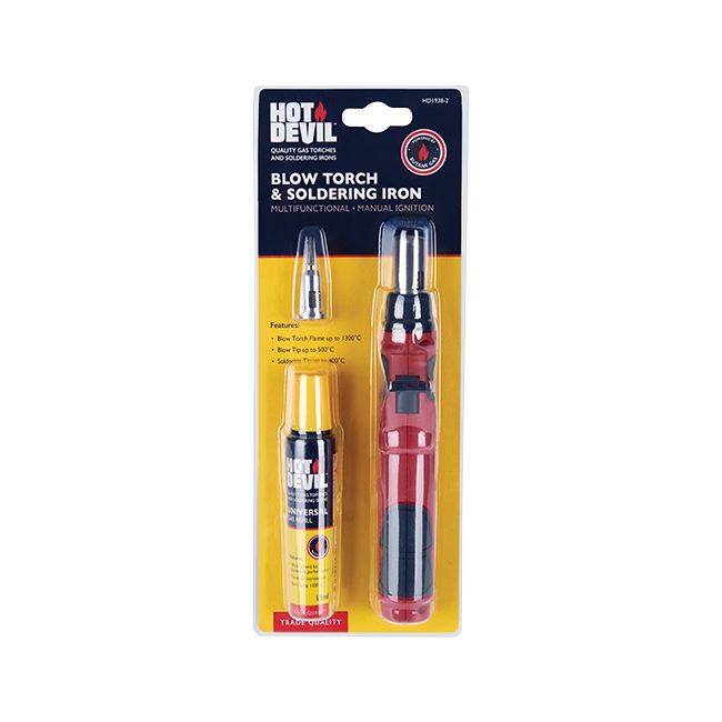 Hot Devil Gas Torch & Soldering Iron HD1938-2