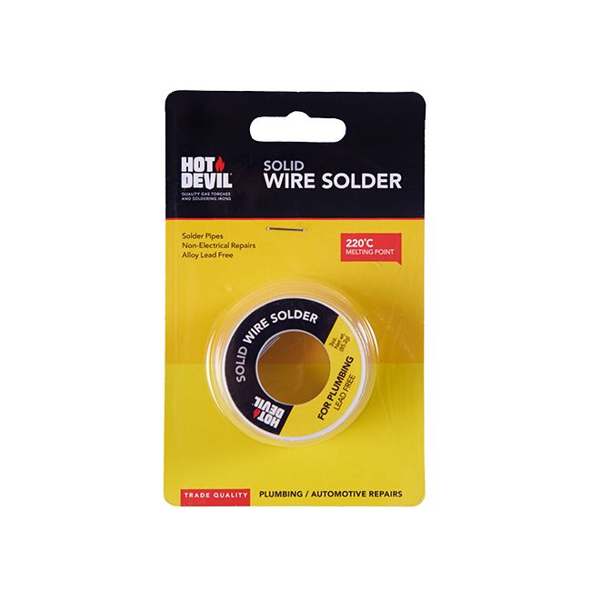 Hot Devil Solid Wire Solder (Plumbing / Auto) HDSWS