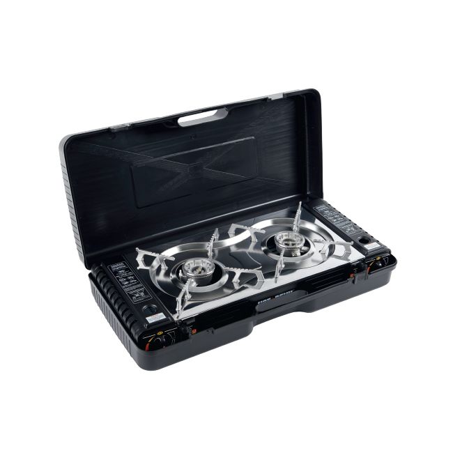 Hot Devil Twin Burner Butane Gas Stove HDTBS