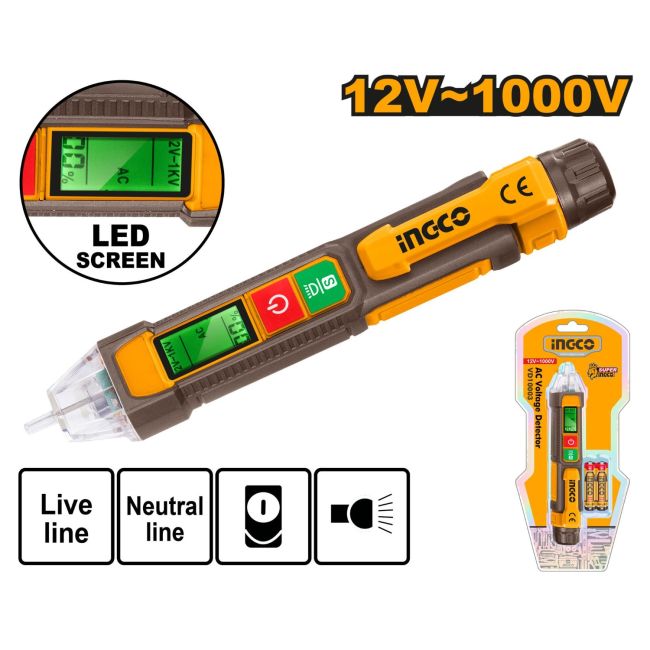 Ingco 12-1000V AC Voltage Detector HTM-VD210003