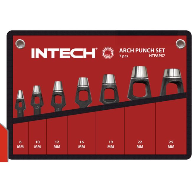 Intech 7PC Arch Type Hollow Wad Punch Set HTPAPS7