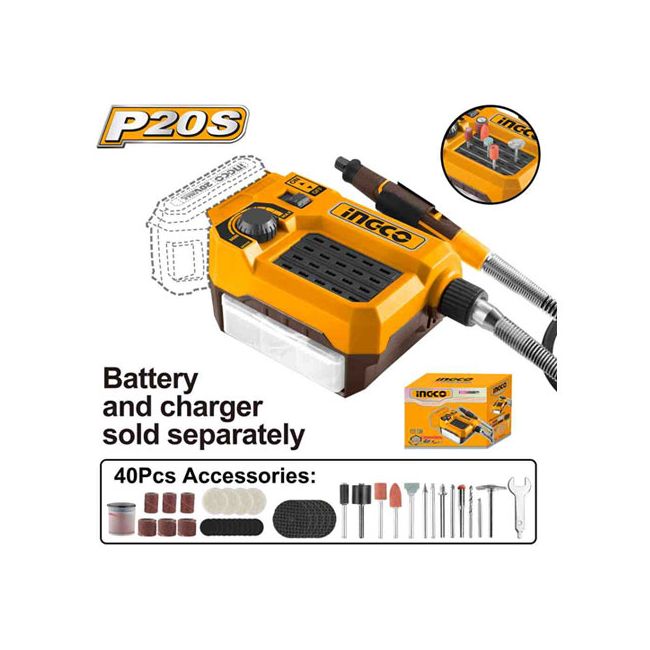 Ingco 20V Li-Ion Cordless Grinder HTP-CMGLI2001