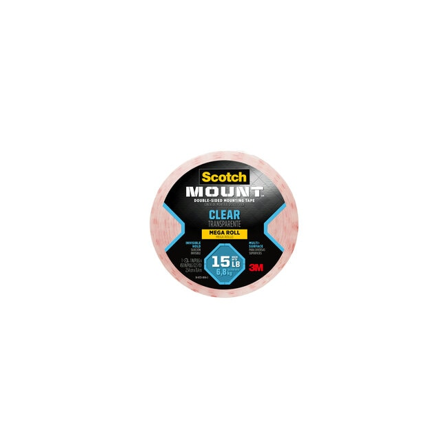 Scotch-Mount Clear Double-Sided Mounting Tape 2.54CM x 11.4M 70009125140
