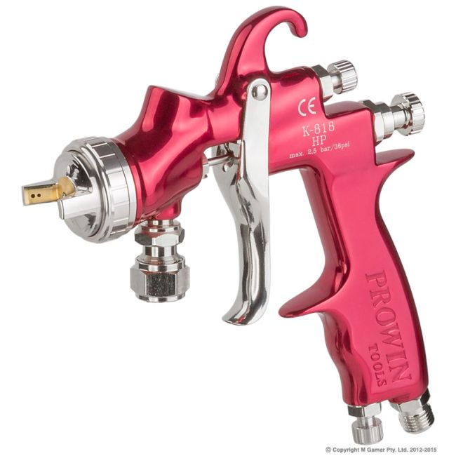 Prowin Tools 1.2mm K818 Pressure Feed Spray Gun K818P12