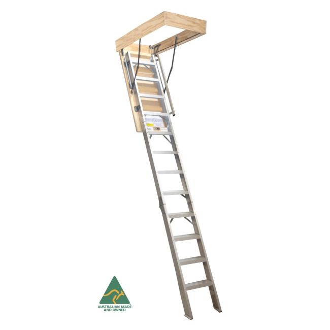 Kimberley 2.2 - 2.7m Deluxe Aluminum Attic Ladder KASW45
