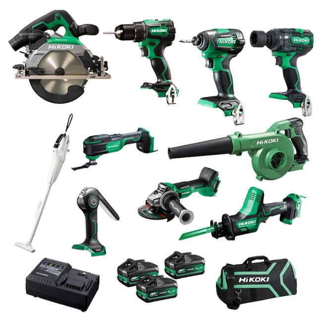 Hikoki 18V Brushless 10 Piece Combination Pack KC18D10P2(HRZ)