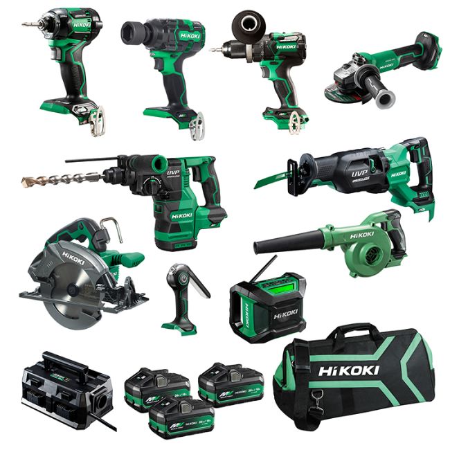 Hikoki 36V Brushless 10 Piece Combo Pack KC36D10P3(HRZ)