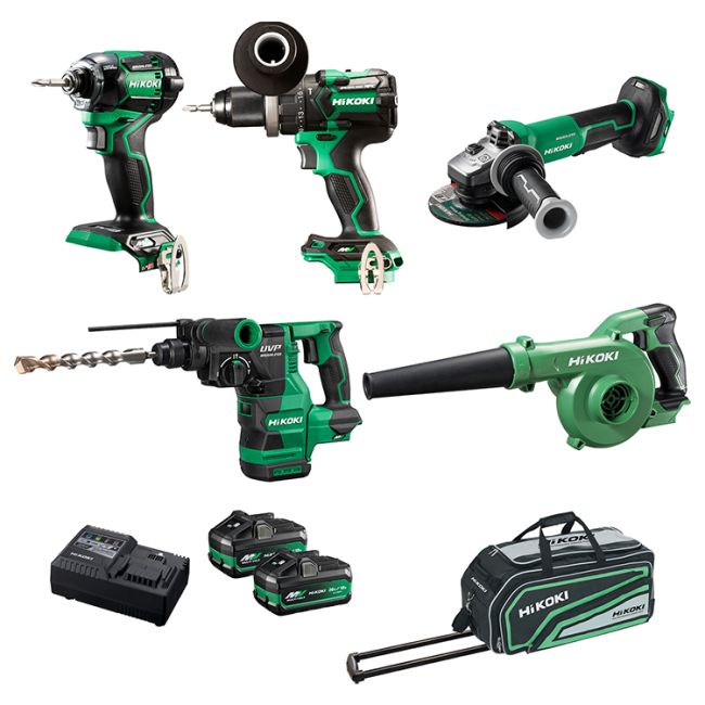 HiKOKI 36V 5 Piece Brushless Combo Pack KC36D5B3(HRZ)
