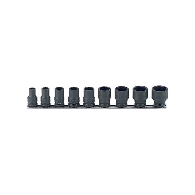 Koken 9PC 3/8" Drive Impact Socket Set On Rail KORS13401M/9