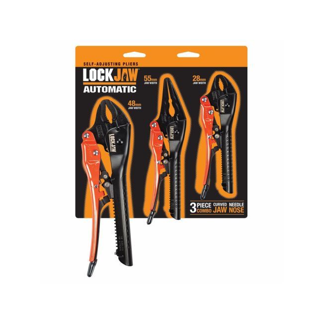Lockjaw 3 Piece 175/250/200mm Locking Plier Set L2930001