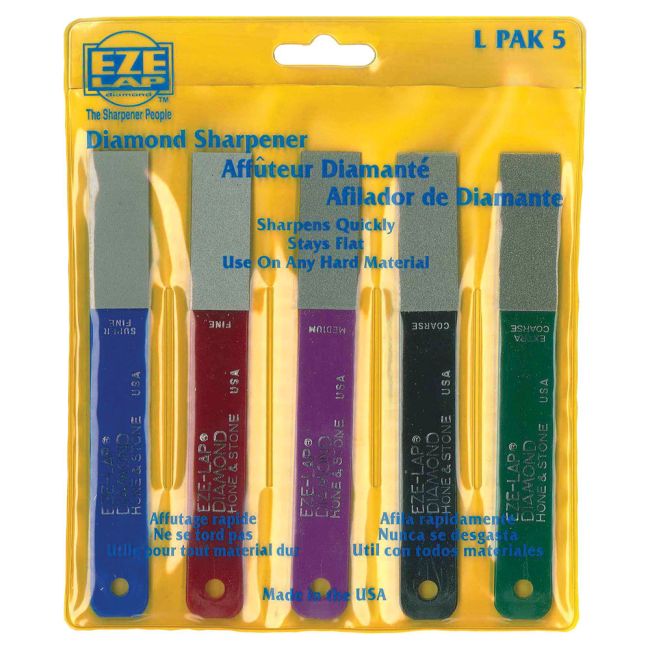 Eze-Lap 5Pc SF/F/M/C/XC Diamond Hone & Stone Set L PAK5