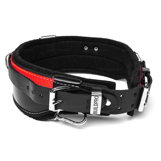 BuildPro LBBSRC30 Carpenters Builders Belt 30" Leather Heavy Duty Stitching LBBSRC30